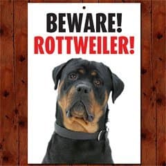 Beware Rottweiler Gate/Door Sign