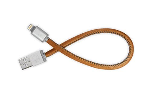 PlusUs Charger Cable USB-A Lightning | Certified From Apple 0,25m Vintage Tan