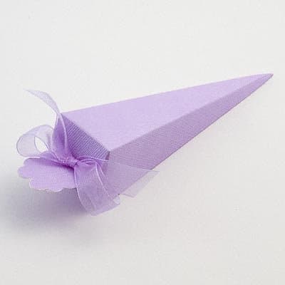 100 Lilac Confetti Cone Favour Boxes