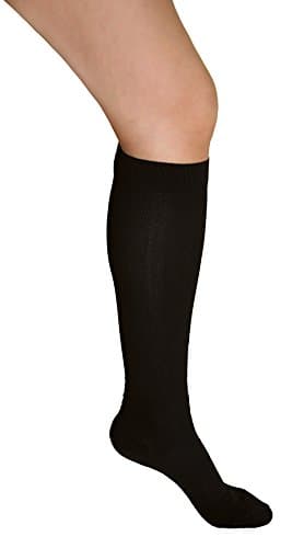 Hydas Knitted Support Knee Socks, Size 39/41, Black