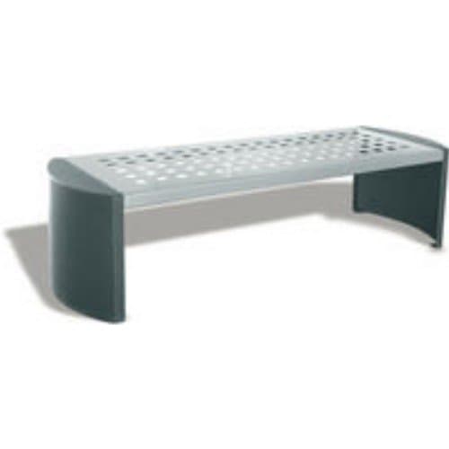 Cast Iron Backless Bench Silver/Black 370111