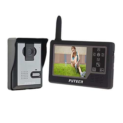 PUTECA 3.5 inch TFT Black LCD 2.4G wireless video door phone intercom IR Night vision Camera Black and white outdoor Unit video door bell home surveillance Security system 1 VS 1