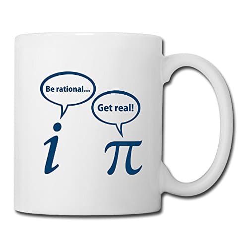 Long5ZG Be Rational Get Real I Pi Funny Ceramic Mug Coffee Cup One Size