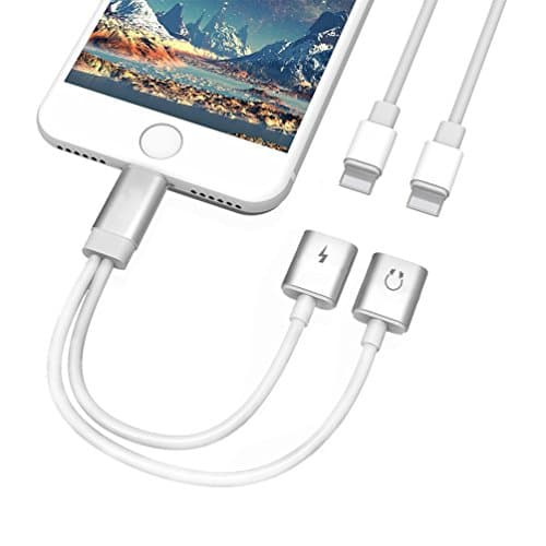 Lightning to 3.5mm Headphone Jack Adapterfor iPhone X/8/8 Plus/7/7 Plus iPad iPod Converter 3.5mm Earphone Lightning jack Accessories. AUX Female Audio Jack Eardphone Cable Adaptor for iPhone 7 / 7 Plus,Support iOS 10.3 /11 and Later.(White)
