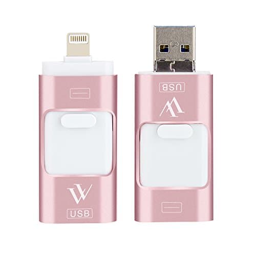 USB Flash Drive for iphone 16 GB Pen-Drive Memory Storage, USB 3.0 Flash Memory Stick External Storage for iphone Mac ipad Android Computers 3 in 1 (rose red)