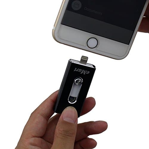 Escomdp iPhone Lighting USB Flash Drive 64GB Jump Thumb Drive Memory Stick Pen Drive for Computer, iPhone Apple IOS and Android Smart Phones (64GB, Black)