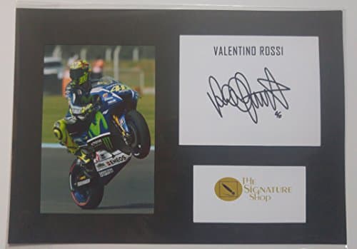 Valentino Rossi A4 Signed Mount Autograph Print