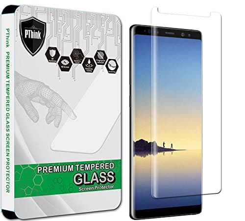 PThink [3D Curved Full Screen Coverage] Tempered Glass Screen Protector for Samsung Galaxy Note 8