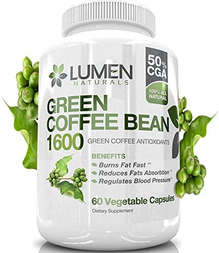 Pure Green Coffee Bean Extract - Maximum Strength Fat Burner - 60 Powerful Diet Pills to Accelerate Weight Loss - Natural GCA (Green Coffee Antioxidant) Supplement to Speed Up Metabolism &amp; Lose Weight - 30 Day Supply for Men &amp; Women - (60 Count)