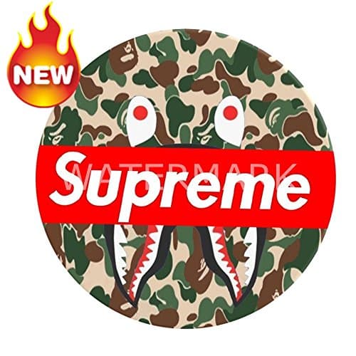 Ancdo Premium Expanding Stand Pop Grip Mount Holder Sockets for iPhone,Note 8,Smartphones and Tablets (Bape Camp Supreme)