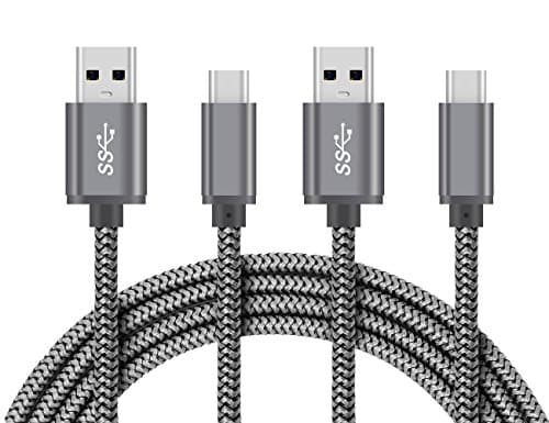 APPHOME 2pcs Type C Cable 2M USB C to USB 3.0 Fast Charging Durable Nylon Braided for New Macbook USB C Charge Cable for Nintendo Switch Samsung huawei P8/P9/P10 Lite, Sony Xperia XL, Nexus 5X/6P/Pixel XL, LG G5/G6, Moto Z, HTC 10,Xiaomi 4C/4S/5
