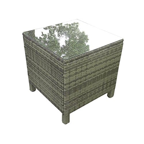 Morocco Rattan Square Coffee Table in Soft Green