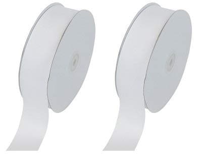 Creative Ideas Solid Grosgrain Ribbon, 1-1/2-Inch by 50-Yard, White (Тwо Расk)