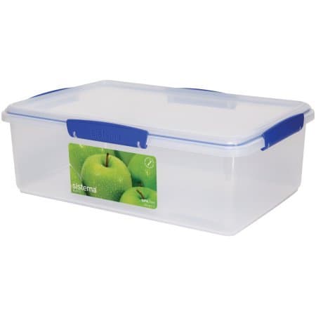 Sistema US 2 L Clear Triple Split Lunch Box with Yogurt Cup