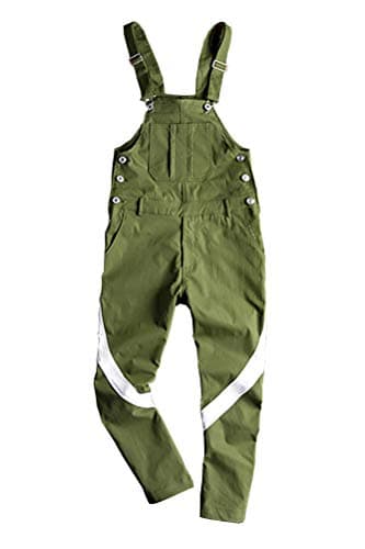 Sokotoo Men's Patchwork Joggers Bib Overalls