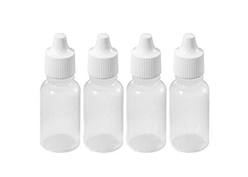 Mccppy 12PCS Clear Plastic Empty Refillable Dropper Bottle Essential Oil Container with Screw Lid Travel Portable Eye Liquid Container (1.67oz)