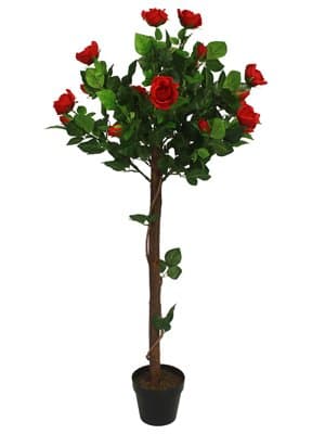 Blooming Artificial – Artificial 4ft / 120cm Rose Ball Artificial Flowering Tree, Buy one Get one Free, Beautiful Rose Flowers Available in Four Colours, Suitable for Use at Home, Office or Weddings