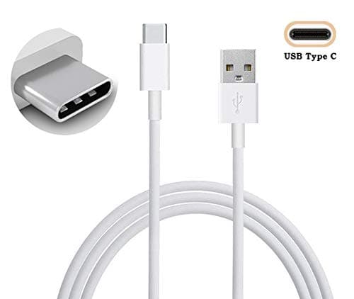 Just Accessories® Replacement 2M White USB Type C Cable Compatible For Huawei P20 Pro and P20 USB-C Sync Charger Charging Power Cable Lead