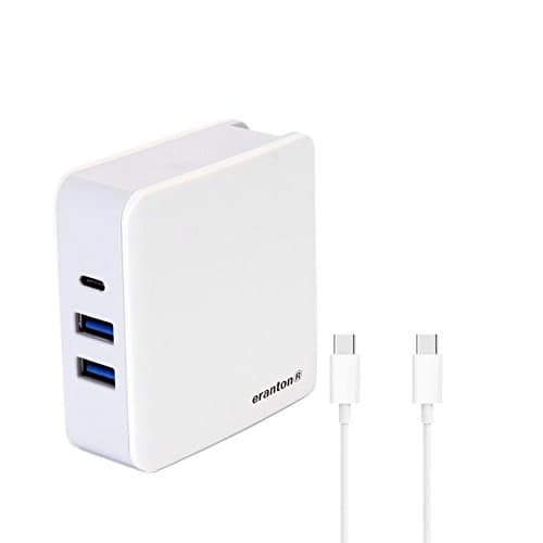 eranton 45W USB Type C PD Wall Charger Fast Charge iphone 8 plus / 8 iphone X also for new Macbook Dell XPS13 Nintendo Switch Google Pixel + 2USB-A Standard Charging Ports