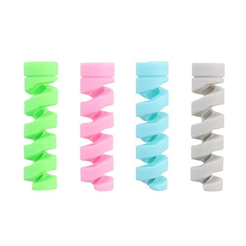 12 Pieces Charger Cable Saver, Flexible Silicone Micro USB Protector, PC and Notebook Cable Protector, Mouse Cable Protector, Suit for All Cell Phones, Computers and Chargers, 6 Colors