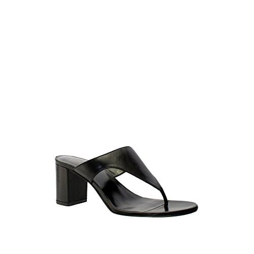 Loriblu Black Leather Thong Slide