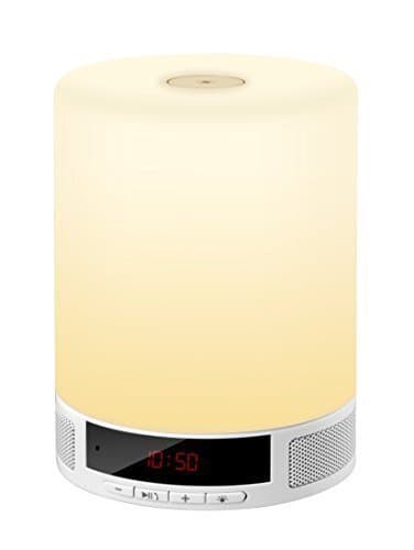 All-in-1 Bluetooth Speaker, with LED Table Lamp, Alarm Clock, Speakerphone, Support TF Card, Indoor/outdoor Portable, USB Cable Charging Functions