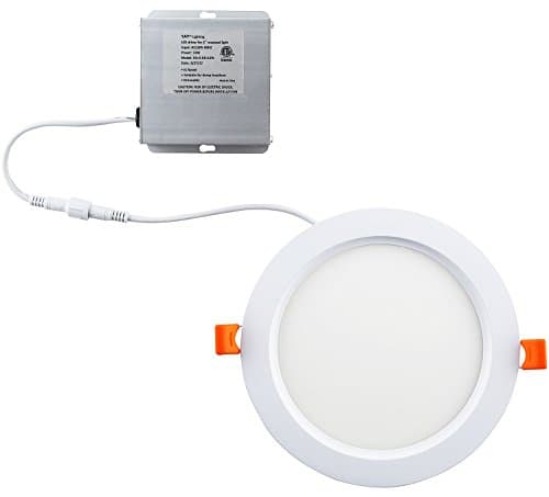 YAY Lighting LED Recessed Ceiling Light – Ultra Thin 6" Round Spotlight – Dimmable - ETL List - IC-Rated - 1050 Lumens - With Remote Driver Box (6 inch, natural white 4000K)