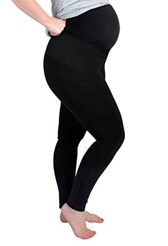 Maternity Leggings Activewear Workout Pants with Full Belly Support Compression USA Made