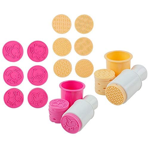 Qingjinsd Cake Mold Biscuit Pressing Mold Round Cake Making Tools Cookie Stamps DIY Decoration Hand Press Cutter Cake Dessert Mold