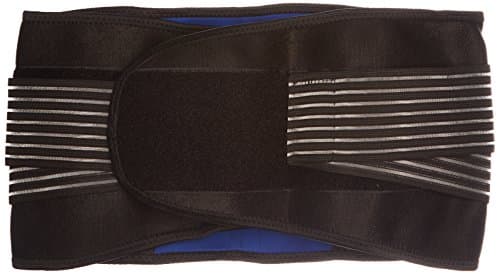 New Deluxe Neoprene Double Pull Lumbar Lower Back Support Brace Exercise Belt(XL (106-120Cm))