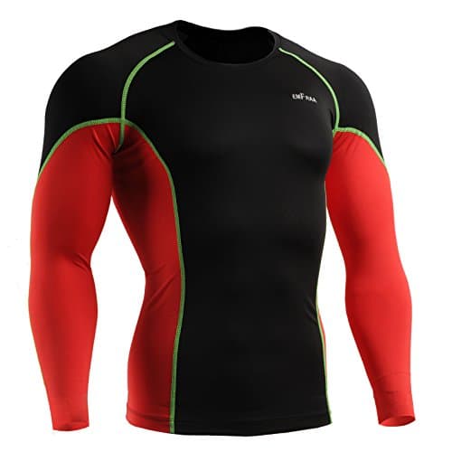 Emfraa Men Women Skin Compression Under Cool Base Layer T Shirt Long Sleeve S