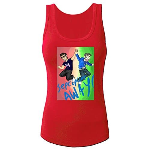 Tiny Box Tim and Septiceye Sam Custom Women's Tank Top Sleeveless Tee by Hkhoodies (Red)