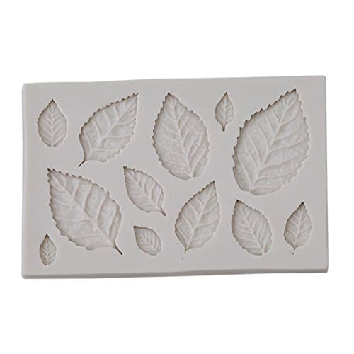 Leaf Shape Silicone Mold Cake Fondant Cookie Chocolate Baking Decorating Tool - White longyitrade