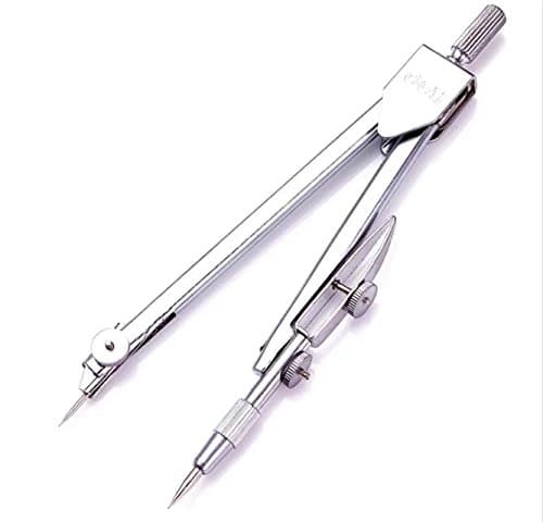 TradeMonoster Drawing Compass Stainless Steel Math Geometry Tool Set Pencil Compass 1 Pack