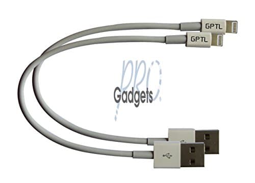 GadgetsPRO Lightning to USB Cable for all Apple Lightning devices, Short 0.2m/8.5in (2-pack)