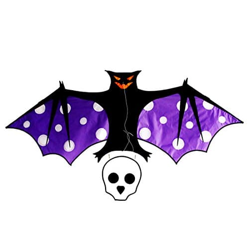 Bat Kite Single Line Durable Tear Resistant Nylon Kite Batman for Kids and Adult for Outdoor fun Activities, Easy to Assemble Launch and Fly