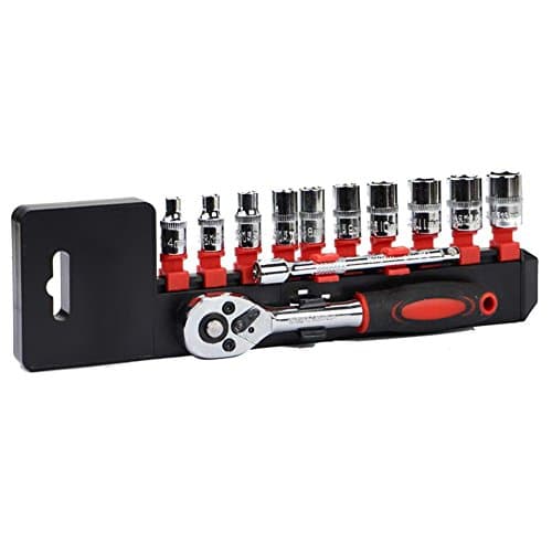 12Pcs Kit 1/4" (6.3MM) Mini Wrench Socket Set Chrome Vanadium Steel CR-V Drive Ratchet Wrench Spanner by ShengShi YingHao