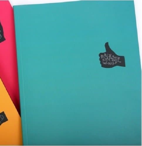 Hand Shadow Black Blank Scrapbooking Notebook (Green)