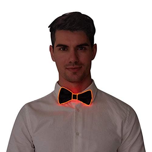 Burning Man Light Up Bow Tie LED El wire Tie for Party Christmas Rave Party Gift