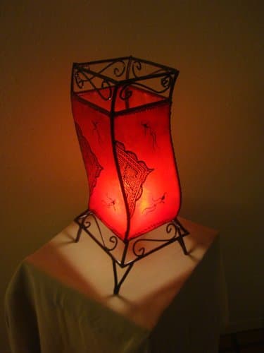 Agena Red Moroccan Lamp