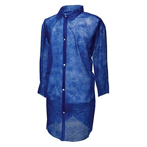 Disp. Lab Coat, XL, Poly, Blue, PK30