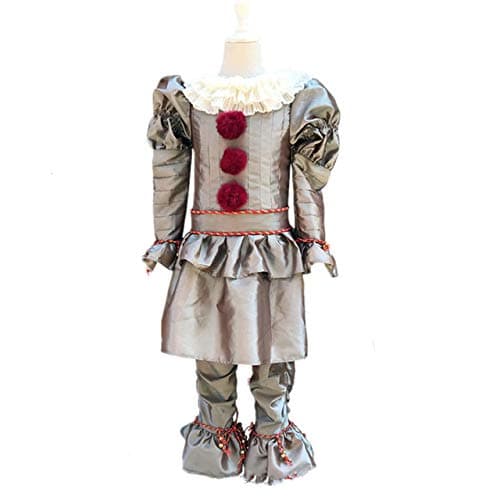 WSCOLL Children 2019 Stephen King IT 2 It: Chapter Two Pennywise Cosplay Costume Outfit Clown Suit for Kids Halloween Carnival Party XL Adult