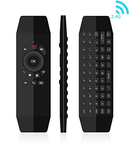 2.4G Mini Keyboard Air Mouse with IR Learning, 6-Axis Mini Wireless Keyboard Mouse with 3-Gyro &amp; 3-Gravity Sensor for PC HTPC IPTV Smart TV and Android TV Box Media Player (Wirelss Keyboard X5)