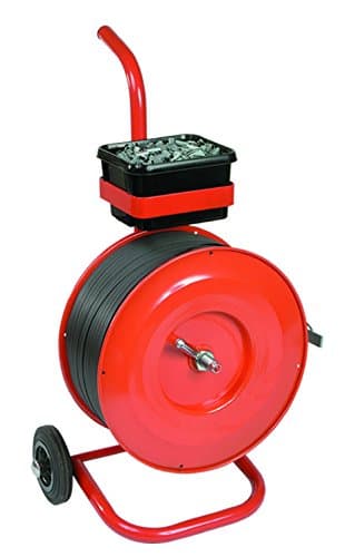 Pacplus Mobile Strapping Dispenser for plastic strapping on a cardboard core