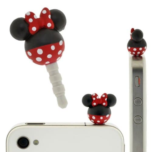 Plug Apli Disney Character Earphone Jack Accessory (Minnie Mouse)
