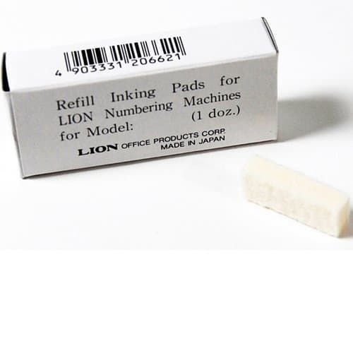 Lion Office LIOPADD Replacement Ink Pad, For D Model Machine, 12 Pads Per Box, 12 Boxes Per Carton