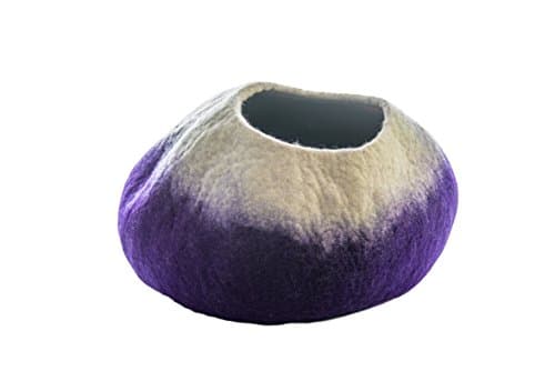 Le Sharma Premium Wool Cat Cave Bed (Large) | Handmade with 100% Natural Merino Wool | Eco Friendly Felt Cat Cave for Cats and Kittens