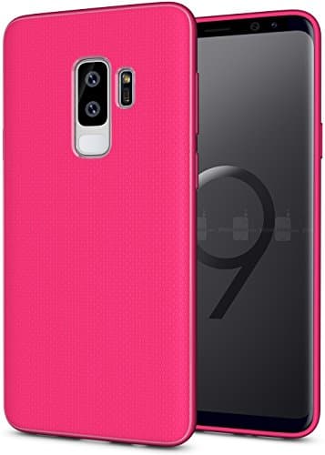 Galaxy S9 Plus Case, URMax Ultra [Slim Thin] [Rugged] Anti-slip Flexible TPU Gel Rubber Soft Skin Silicone Protective Case Cover for Samsung Galaxy S9 Plus - (Hot Pink)