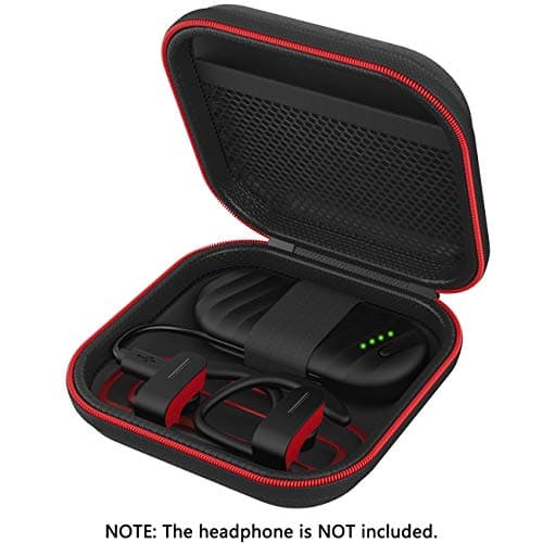 Silicone Maid LLC Compatible Bluetooth Earbuds Case, Hard Headphone Case with Power Bank Charger, Charging Cable, Portable EVA Travel Bag for Wireless Sports Earphones