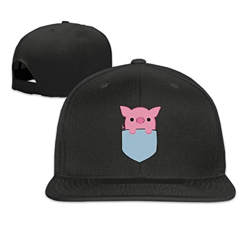 UNISEX Pocket Pig Snap Back Hat Black One Size